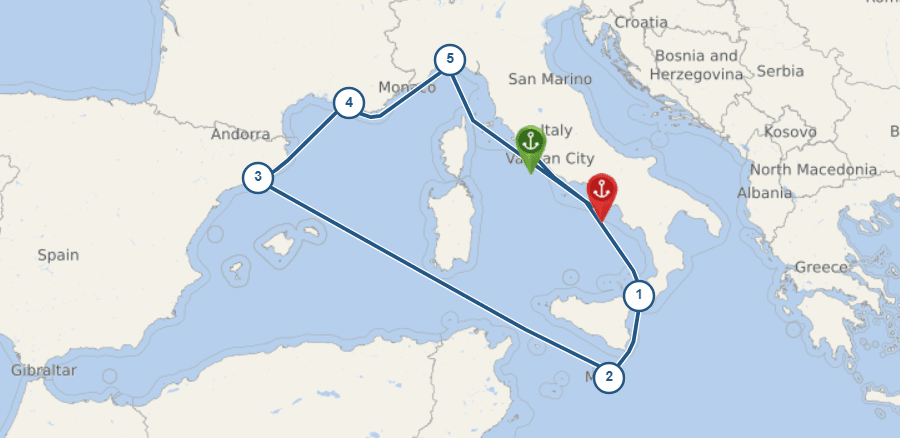 Cruise Route Map